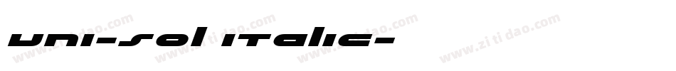 uni-sol italic字体转换